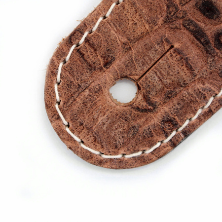 Pasek do gitary skórzany RICHTER Raw II Contour Croc Natural