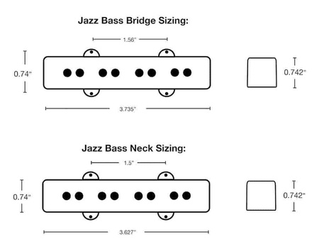 Przystawki Lindy Fralin Jazz Bass Set (6610)