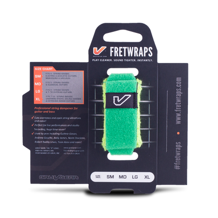 Opaska tłumiąca Gruv Gear Fretwraps Small zielona