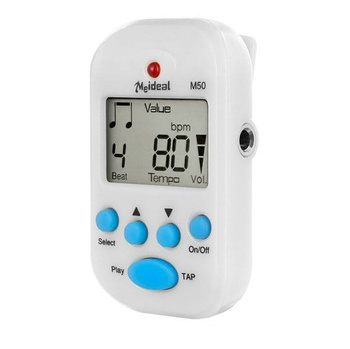 Metronom mini biały na klipsie M50
