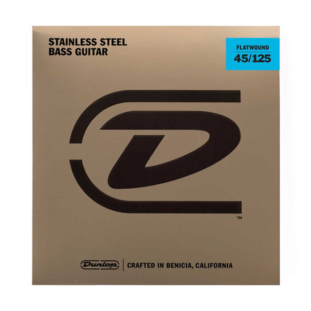 Struny Dunlop Flatwound Stainless Steel 5-strings 45-125 DBFS45125