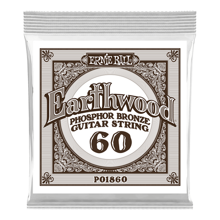 Struna pojedyncza do gitary akustycznej Ernie Ball Phosphor Bronze .060 1860