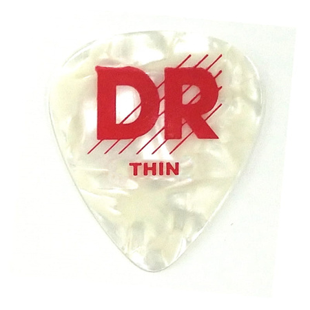 Kostka gitarowa DR Celluloid White Thin