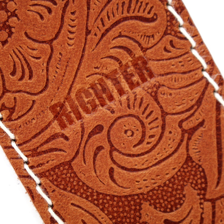 Pasek do gitary skórzany RICHTER Raw II Contour Western Rose Tan