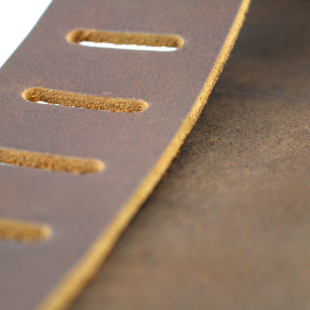 Pasek do gitary skórzany RICHTER Raw I Punch Brown