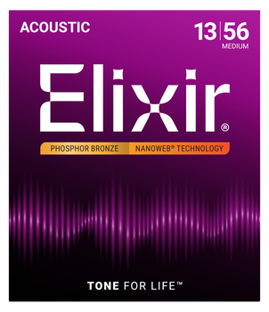 Struny Elixir NanoWeb Phosphor Bronze 13-56 Medium (16102)