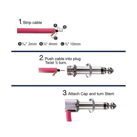 Wtyki kątowe LAVA Solder-Free Version II + przewód Lava Tightrope