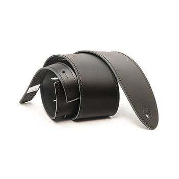 Pasek do gitary skórzany szeroki czarny