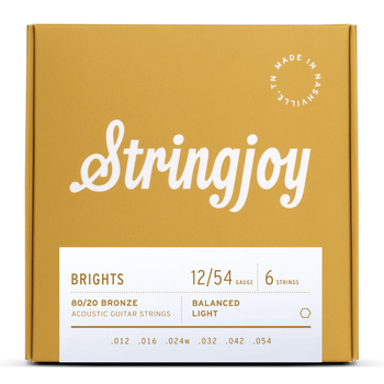 Struny do gitary akustycznej Stringjoy BRIGHTS 80/20 Bronze 12-54 (BB1254)