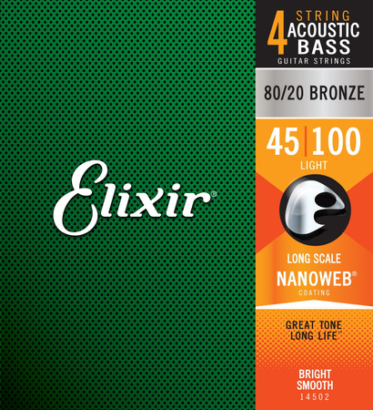 Struny Elixir NanoWeb 4-String Acoustic 45-100  Light/Long Scale (14502)