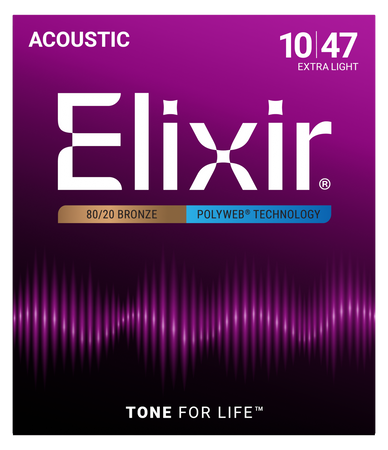 Struny Elixir PolyWeb 80/20 Bronze 10-47 Extra Light (11000)