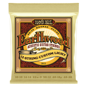 Struny Ernie Ball Earthwood 12-string Custom Light Acoustic 80/20 Bronze 10-48 (2013)