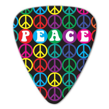 Kostka gitarowa Grover Allman Hippie Peace Symbols .80mm