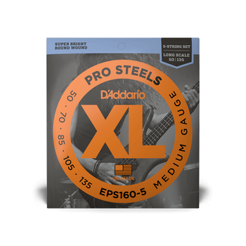 Struny D'Addario ProSteels Bass Medium 5-string 50-135 Long Scale EPS160-5