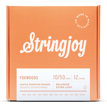 Struny do gitary akustycznej 12-strunowej Stringjoy FOXWOODS Phosphor Bronze 10-50 (FW1024)