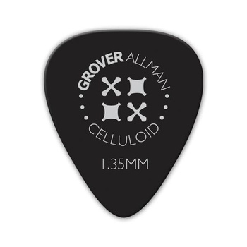 Kostka gitarowa Grover Allman Celluloid Pro Black 1.35mm