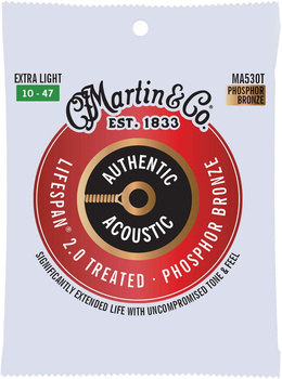Struny Martin Authentic Acoustic Lifespan 2.0 Treated Phosphor Bronze 10-47 (MA530T)