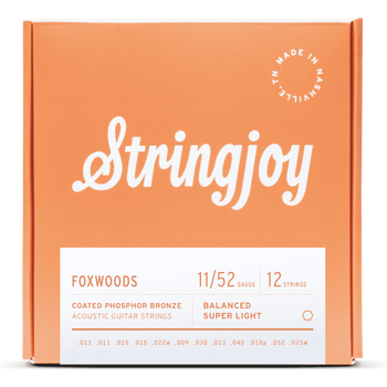 Struny do gitary akustycznej 12-strunowej Stringjoy FOXWOODS Phosphor Bronze 11-52 (FW1125)