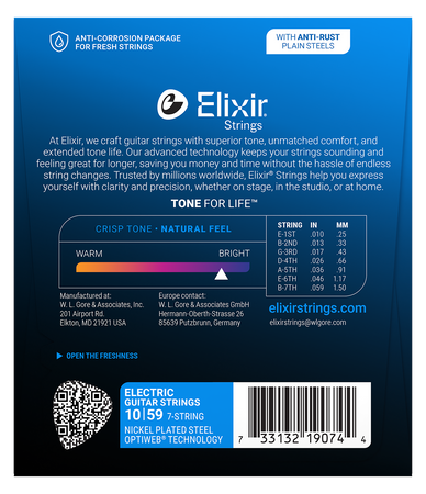 Struny Elixir OptiWeb 10-59 7-String Light/Heavy (19074)