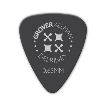 Kostka gitarowa Grover Allman Delrinex Pro Black 0.65mm