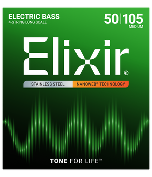 Struny Elixir NanoWeb 4-String 50-105 Medium / Long Scale / Stainless Steel (14702)