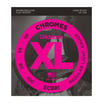 Struny D'Addario ECB81 Chromes Bass Light 45-100 Long Scale