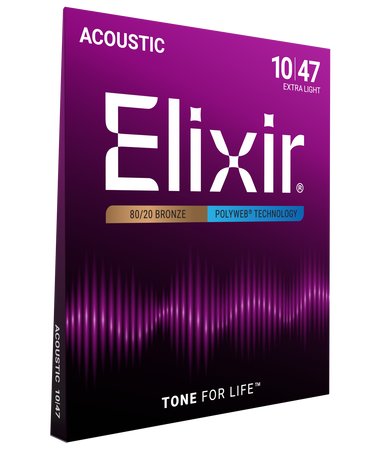 Struny Elixir PolyWeb 80/20 Bronze 10-47 Extra Light (11000)
