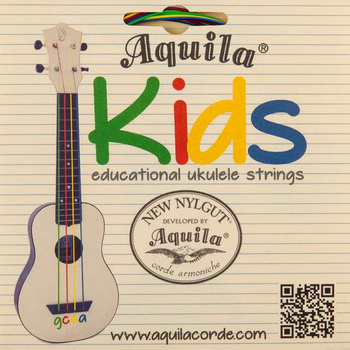 Struny kolorowe do ukulele Aquila Kids zestaw 138U