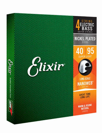 Struny Elixir NanoWeb 4-String 40-95 Super Light/Long Scale (14002)