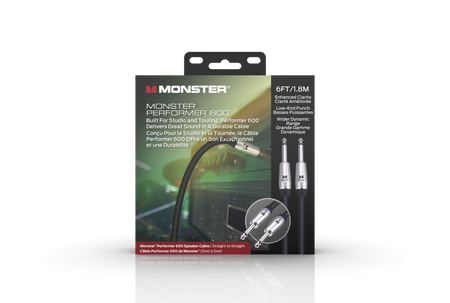 MONSTER CABLE kabel głośnikowy PERFORMER 600 1.8m jack 1/4 prosty - jack 1/4 prosty