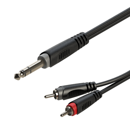 Kabel Roxtone 2 x RCA / 1 x 6,3 jack stereo 1m RAYC110L1