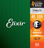 Struny Elixir NanoWeb 4-String 45-105 Light/Medium, Long Scale / Stainless Steel (14677)