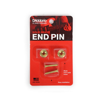 Zaczepy paska mosiężne D'Addario End Pin złote (PWEP302)