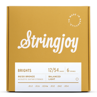 Struny do gitary akustycznej Stringjoy BRIGHTS 80/20 Bronze 12-54 (BB1254)