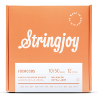 Struny do gitary akustycznej 12-strunowej Stringjoy FOXWOODS Phosphor Bronze 10-50 (FW1024)