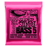 Struny Ernie Ball Super Slinky 5-string Bass Nickel Wound 40-125 (2824)