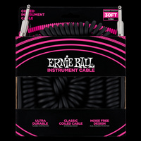 Przewód gitarowy spiralny Ernie Ball Black 9m 6044