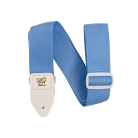 Pasek do gitary Ernie Ball błękitny z białą skórą (5348)