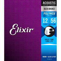 Struny Elixir PolyWeb 80/20 Bronze 12-56 Light-Medium (11075)