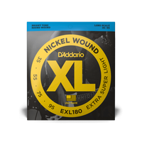 Struny D'Addario Nickel Wound Bass Super Light Long Scale 35-95 EXL180