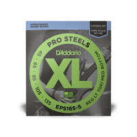 Struny D'Addario ProSteels Bass 5-string Custom Light 45-105 Long Scale EPS165-5