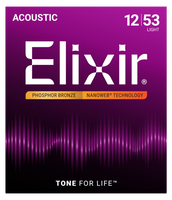 Struny Elixir NanoWeb Phosphor Bronze 12-53 Light (16052)