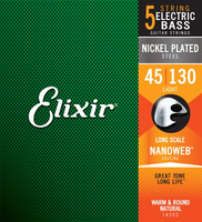 Struny Elixir NanoWeb 5-String 45-130  Light/Long Scale (14202)