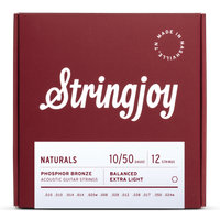 Struny do gitary akustycznej 12-strunowej Stringjoy NATURALS Phosphor Bronze 10-50 (NB1024)